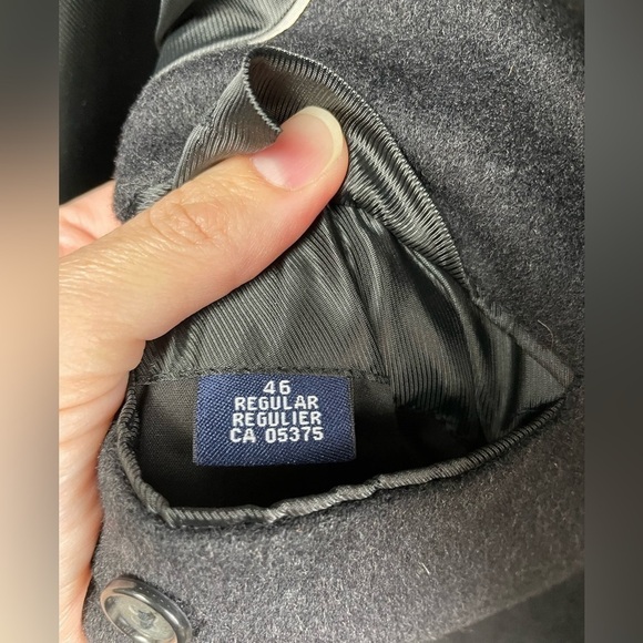 𝅺OSCAR de la Renta Menswear Charcoal Wool and Cashmere Long Coat Size 46R ( 4XL) - Picture 11 of 11